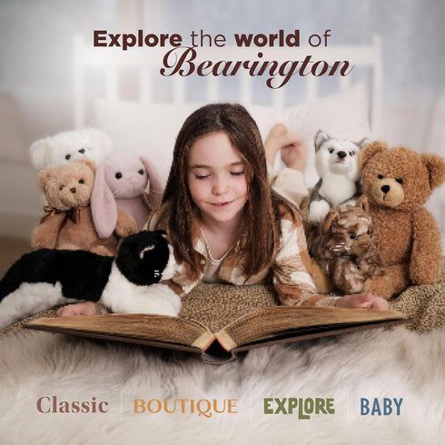 Bearington Collection Baby Bunny Tail Plush Stuffed Animal with Rattle, 8 Inches