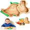 Bamboo Divided Suction Plates for Baby: Strong Non-toxic Eco-Friendly Materials - Dinosaur Design for Toddlers