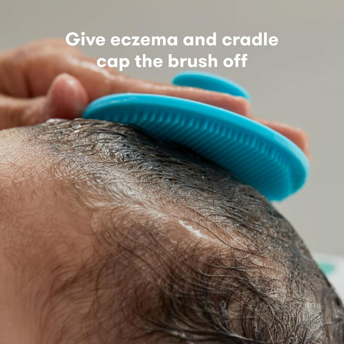 2 Pack Frida Baby DermaFrida The SkinSoother Baby Bath Brush, Cradle Cap Brush for Babies, Baby Essential for Dry Skin