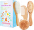 Baby Hair Brush Set for Newborns, Wooden Baby Brush & Comb -
