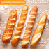 Joeabor 4pcs Set, Artificial Bread Realistic Fake Food for Display, Fake Bread for Decoration, Faux Baguette Food Props