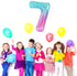 Large Number 7 Balloon - 40 Inch 7th Birthday Party Decorations Supplies for 7 Year Old Sign Decor