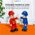 8-Set Community FUNERICA Bendable Play People Figures for Kids - Firefighters, Police Officers, Construction Workers