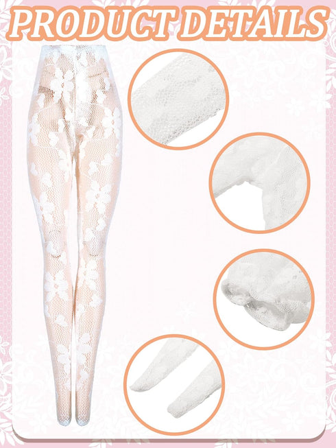 6 Pieces Doll Tights, Handmade Lace Stockings for 12 Inch Dolls, Casual Accessories for Girls DIY Gifts