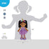 June Garden 14" Ballerina Rag Doll Ella, Plush Soft Doll for Little Girls in Purple Dress