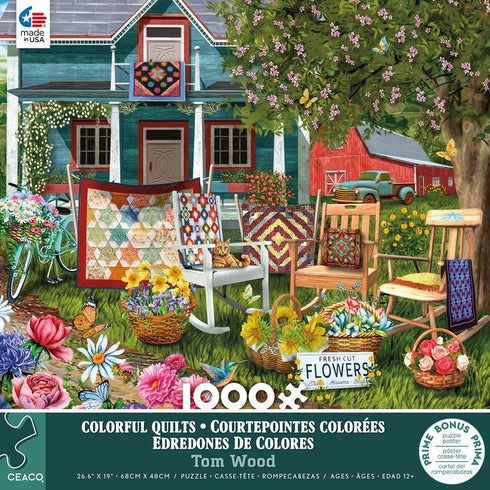 Ceaco - Colorful Quilts - 1000 Piece Jigsaw Puzzle