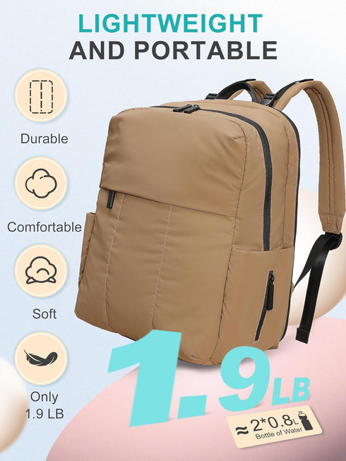 Backpack 15 MOMINSIDE Diaper Bag - Large Puffer Diaper Bag - Neoprene Diaper Bag Quilted Baby Bag, Large Changing Pad