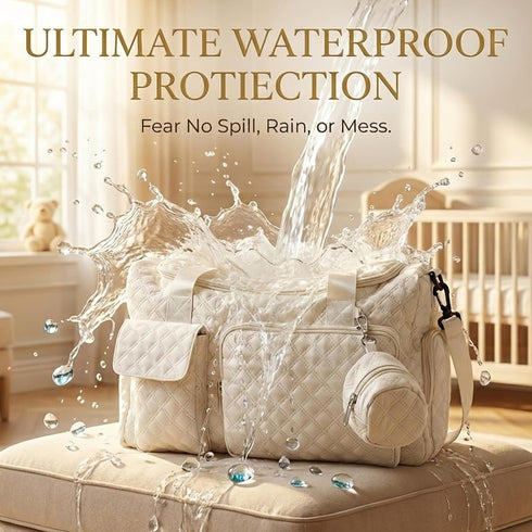Extra Large Diaper Tote Bag with Shoe Compartment & Pacifier Pocket, Travel Baby Diaper Bag for Mom, Hospital Maternity