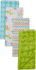 Luvable Friends Unisex Baby Cotton Flannel Burp Cloths, ABC, One Size