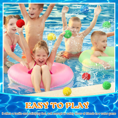 40 Extra Large 3.94 Inch Reusable Water Balls - Soft Splash Water Balls for Outdoor Games and Summer Fun