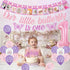 1st 1st Butterfly Birthday Decorations for Girls Pink Purple Our Little Butterfly is One Banner Cake Topper Photo