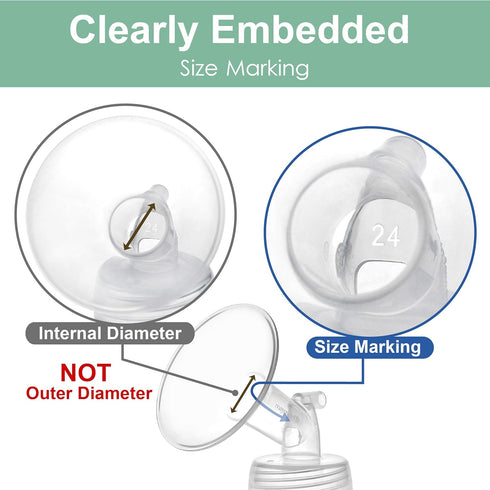 2X 21 mm Maymom Wide Neck Pump Parts for Spectra S1/S2 Pumps, Includes Wide Mouth Flanges