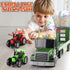 Set, 27" 2 3 4 5 6 Dwi Dowellin Farm Vehicle Toys Large Friction Powered Semi Truck with Tractors, Toy Cars