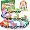 11 Magnetic Wooden Dinosaur Train Set, Montessori Educational Toys for Toddlers, Birthday Gifts for Kids