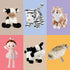 Hopearl 9'' Adorable Plush Cow Toy Floppy Dairy Cattle Soft Stuffed Animal Cute Birthday Gifts for Kids, Boys, Girls