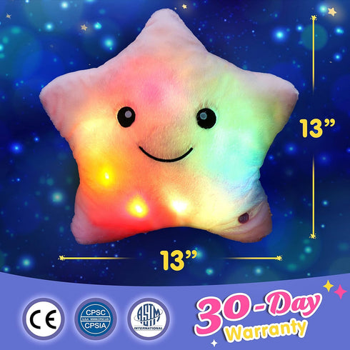 13'' WEWILL Creative Twinkle Star Glowing LED Night Light Plush Stuffed Animals Toys Birthday Christmas Holiday