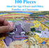 Think2Master Animals of The Savanna Jungle Safari 100 Pieces Jigsaw Puzzle, Fun Educational Toy
