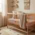 Set: (2-Pack) (2-Pack) 4-Piece Pink Floral Nursery Bedding Muslin Fitted Crib Sheets & Soft Newborn Swaddle Blankets