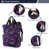 Backpack Backpacks MNSRUU Diaper Bag Purple Bat Gothic Diaper Bag Multifunction Travel Diaper Bag Tote Large Capacity