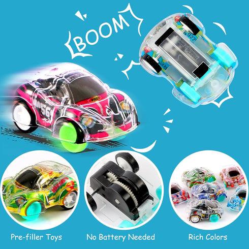 50 Pcs Mini Cars Toys, Pull Back Racing Vehicles for Kids, Party Favors and Classroom Prizes