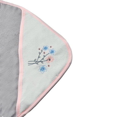 Buttons & Stitches 3 Pack GS71768 Baby Girl Rolled/Carded Hooded Towels in Fresh Florals Print