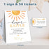 Shower(1 50 B13 Diaper Raffle Game Kit For Baby Standing Sign + Tickets) - Retro Sunshine Theme - Gender Reveal, Baby