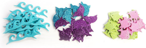 Creative Hands Glitter Foam Stickers, Fish and Dolphin