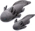 Large 30-Inch Axolotl Plush - Cute Grey Weighted Stuffed Animal Pillow Toy for Kids