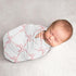 Sweet Jojo Designs Baby Swaddle Blanket (Pink Bows) for Girls, Infant/Newborn Stretchy