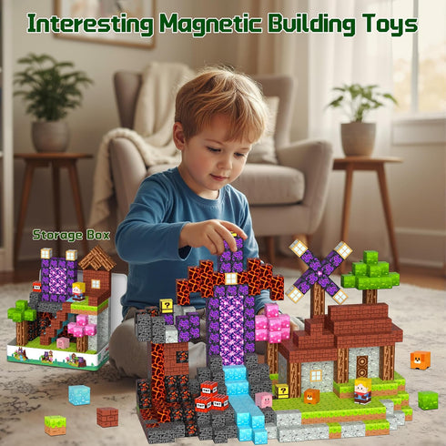 OUGUI 200 3 4 5 6 7 8 9 10 11 12 PCS Magnetic Blocks Building Block Kids - Magnet Cubes Boy Girl Constructions Toys