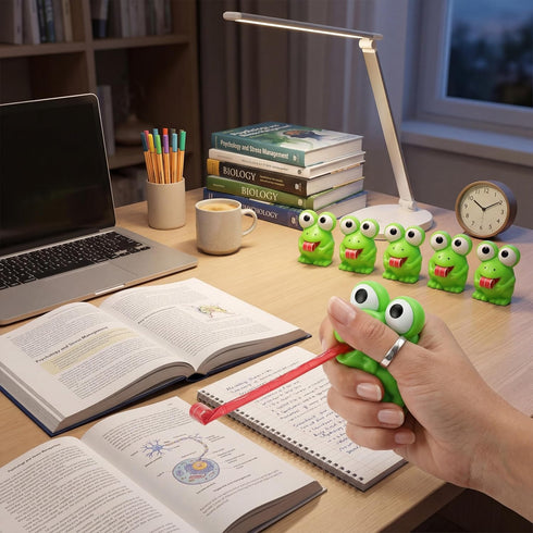 RoundFunny 24 Pcs Rubber Frog Toys Tongue Sticking Out Novelty Relief Squeeze Toys Frogs Stress Screaming Party Favors