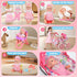 ALLROAD Set 12.5'' 2 3-5 4-6 5-7 Baby Doll Stroller Toy with Doll and Accessories- Doll Clothes, Diaper, Dining Chair