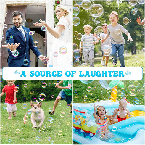 Toys for 3-8 Year Old Boys Girls, 2 Pack Bubble Machine for Kids with Bubble Solution, Birthday Toy