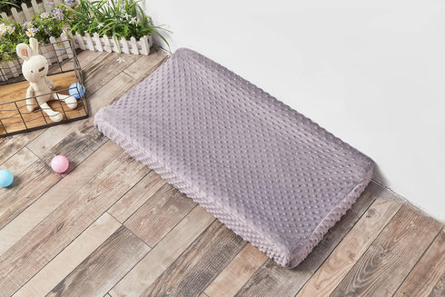 Super Soft Changing Pad Cover, Dots, Skin-Friendly, Wipeable for Baby Boy and Girl (Rose Gray)