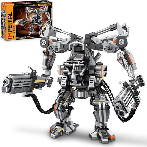 HIGH GODO Black Empire Mech Building Blocks Set for Adults, Motorized Robot