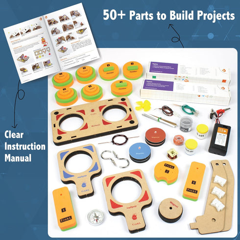 ButterflyEdufields STEM Toy - 30in1 Kits for Kids Age 8-12, Electricity & Magnetism Science Project Kit