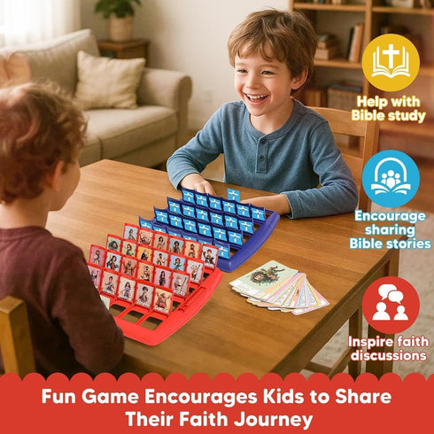 24 Garybank Guess Bible Who Am I Games for Kids, Holy Bible Characters with Life Story & Verse Cards, Bible Trivia