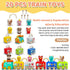 2 3 4 Set 6 Montessori Train Toys for Year Olds - Toddler Learning Train with Lights & Sounds, Vehicle Transport, Lock