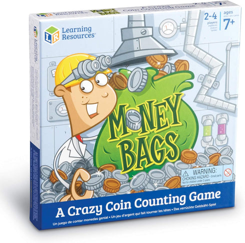 Learning Resources Money Bags Coin Value Game - Fun Educational Game for Kids Ages 7+, Develops Math Skills for 2-4