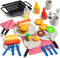 27 PCS Kids BBQ Grill Playset Backyard Barbecue Play Grill Toy Set