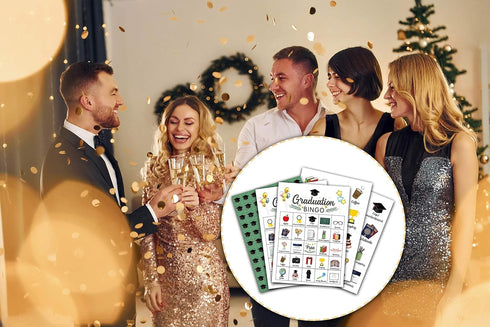 Graduation Bingo Cards for 24 Players | Graduation Game for Family & Friends Activities, Holiday Party Supplies (09)