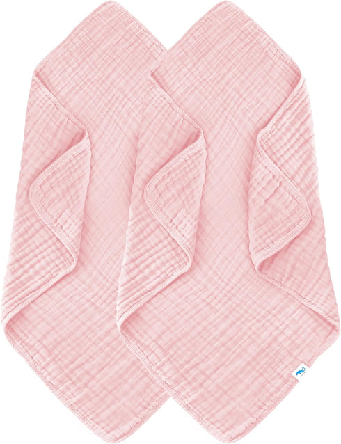 SWEET DOLPHIN Muslin Baby Bath Towels Blanket - 2 Pack 100% Cotton