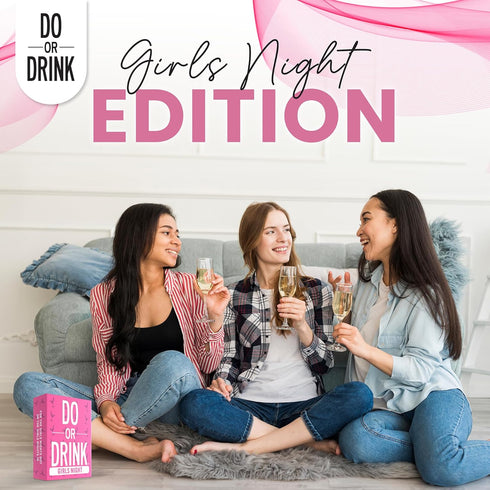 Do or Drink Girls Night - Bachelorette Party and Drinking Games with 250 Cards - Hilarious Challenges for Girls Weekend, 21st Birthdays, Bridal Showers - Great Party Starter for Game Night