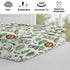 Baby Safari Animals Changing Pad Covers with Tropical Leaves, Soft Breathable Stretch for Diaper Change Table 32''x16''