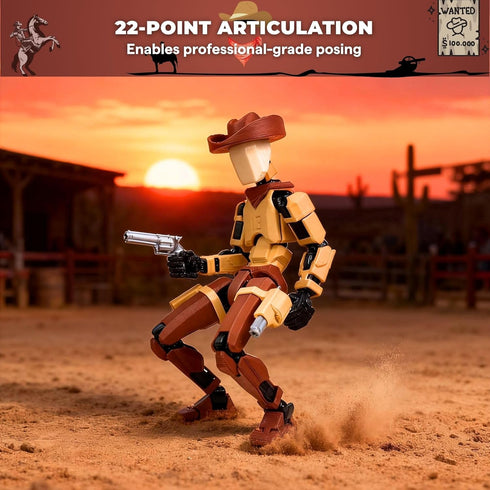 t13 Figure2-Pack 5.4 inchesAssembly 3D Dummy 13 13 Spartan and Cowboy Action Completed Printed Action Figure