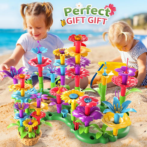 Flower Garden Building Toys Set for Girls | Birthday Gift for 2-6 Year Old Girls, Educational STEM Toys