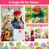 12 PCS Easter Eggs Filled with Mini Plush Animal Toys, Easter Basket Stuffers for Toddler Boys Girls, Plastic Easter