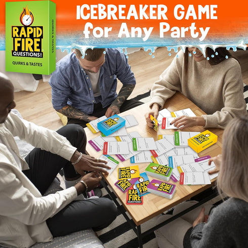 500+ 8-12 QUOKKA Icebreaker Cards with Questions - Adults Kids Family Conversation Cards Game - Break The Ice Family