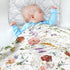 SDMKA Cozy 30 40 Inch Baby Blankets for Boys Girls Watercolor Wildflower Super Soft Warm Crib Blanket Double Layer
