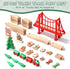 Set 50 Set Set Playset SainSmart Jr. Wooden Train Pcs Train - Toy Train with Exquisite Box, Wood Train Track Fit